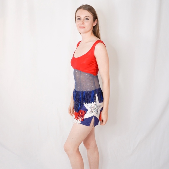 ALLAN ALBERT 4th July American Memorial Mini Dress - Picture 6 of 8